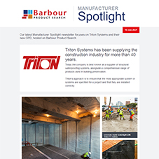 Our latest Manufacturer Spotlight newsletter focuses on Triton Systems and their new CPD, hosted on Barbour Product Search.